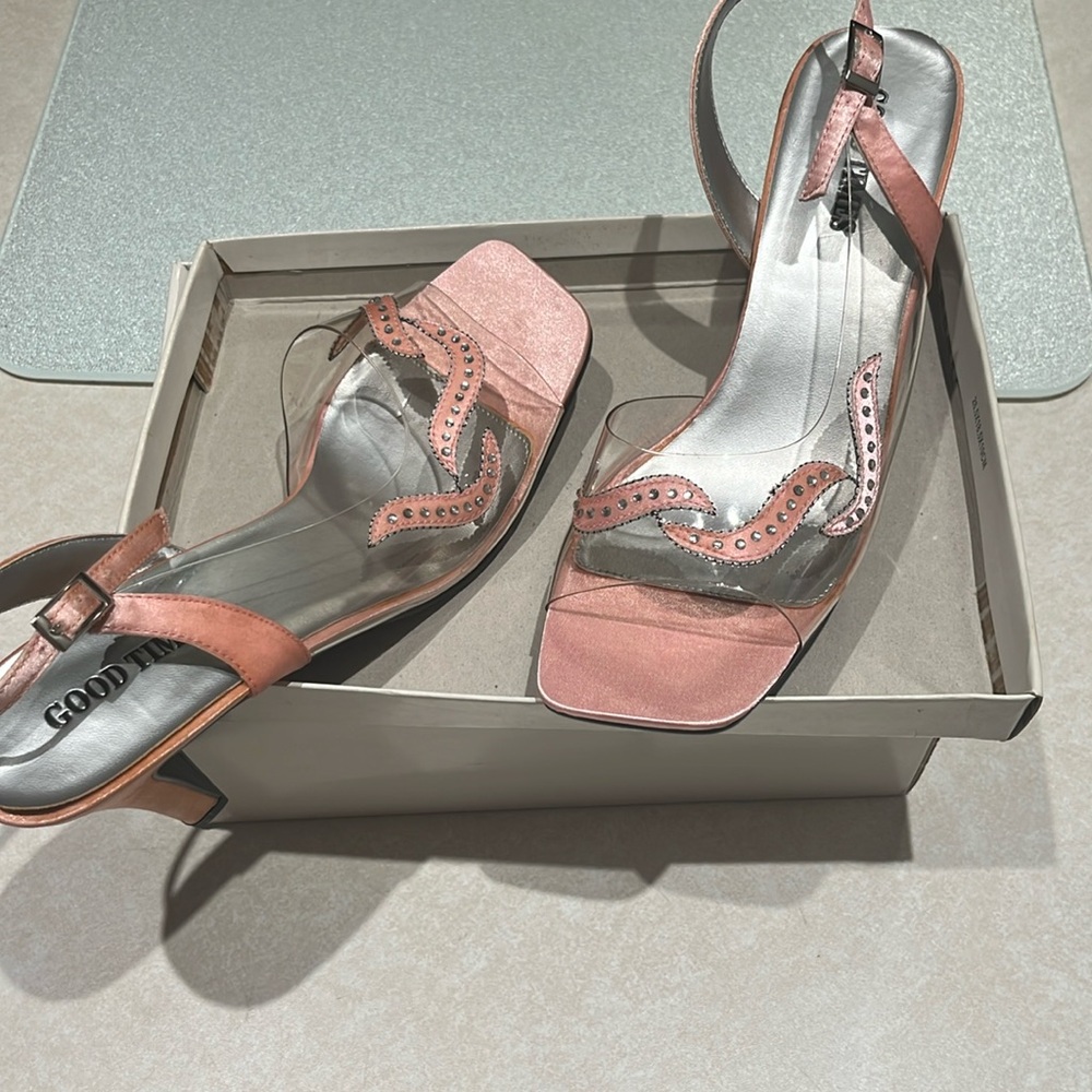 GOOD TIMES | Clear pink heels, crystal details | Sz 9 - Picture 5 of 8